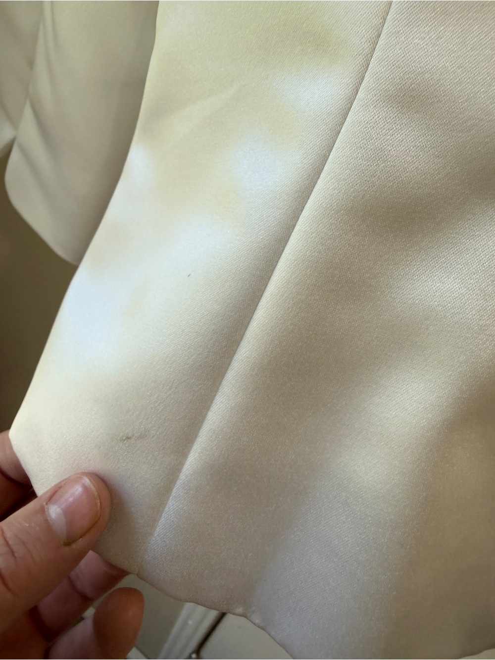 Tahari Luxe Ivory Satin Evening Jacket Blazer Womens 6 Wedding Guest Formal - Picture 13 of 14